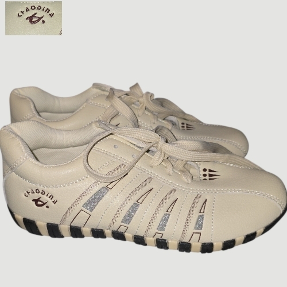 CHAODI SPORT Cream Athletic Shoes Womens 38/6
